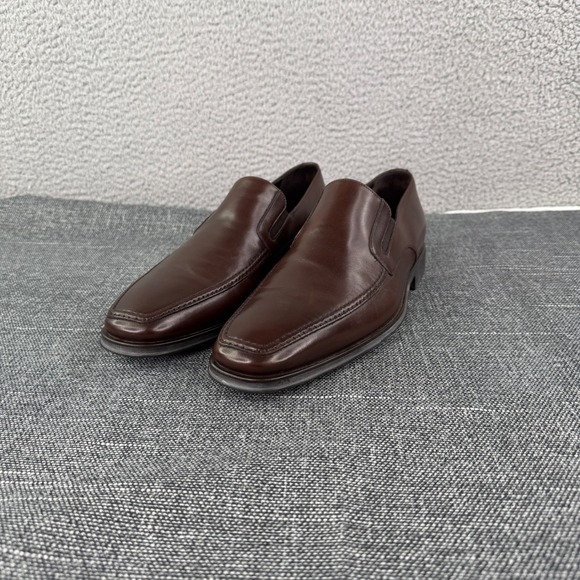 Bruno Magli Raging Slip On Loafers Men's 9M Brown Leather Dress Shoes Italy